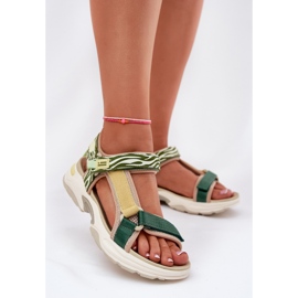 Sandalias de velcro para mujeres D.Franklin DFSH406003 Verde 2