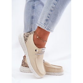 Zapatos de material de mujer livianos McKeylor 96116 beige 6