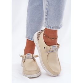 Zapatos de material de mujer livianos McKeylor 96116 beige 4