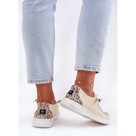 Zapatos de material de mujer livianos McKeylor 96116 beige 7