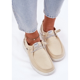 Zapatos de material de mujer livianos McKeylor 96116 beige 8