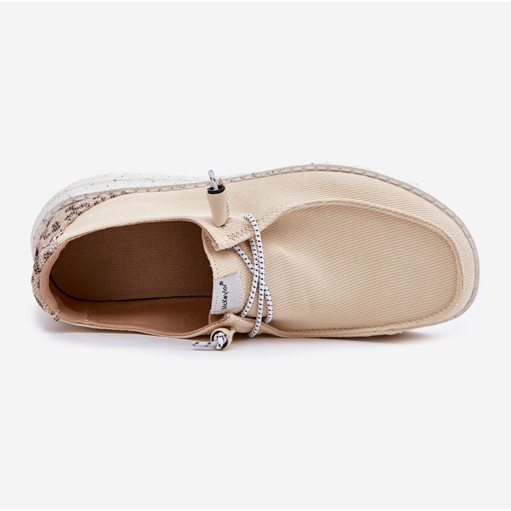 Zapatos de material de mujer livianos McKeylor 96116 beige 2
