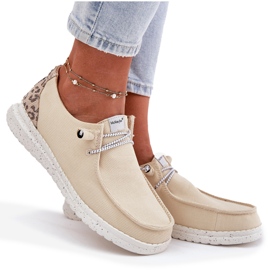 Zapatos de material de mujer livianos McKeylor 96116 beige 10