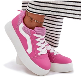 Inna Zapatillas de deporte femeninas en la plataforma fucsia rosado 9