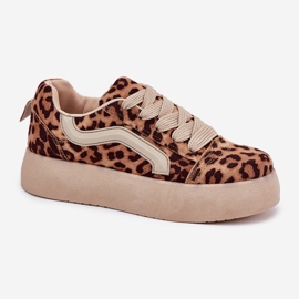 Inna Zapatillas Mujer Plataforma Leopardo beige 4
