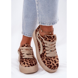 Inna Zapatillas Mujer Plataforma Leopardo beige 3