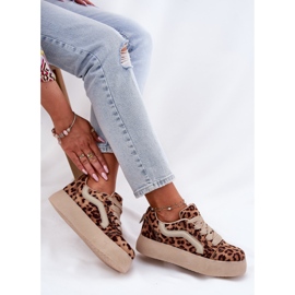 Inna Zapatillas Mujer Plataforma Leopardo beige 8