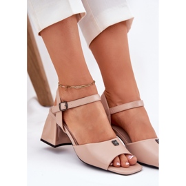 Vinceza Sandalias para mujeres en el Vincez 62235 Beige Post 7