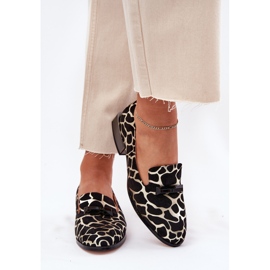 S.Barski Zapatos de gamuza para mujeres con un adorno LZ51-505 Negro y oro 4
