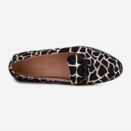 S.Barski Zapatos de gamuza para mujeres con un adorno LZ51-505 Negro y oro 2