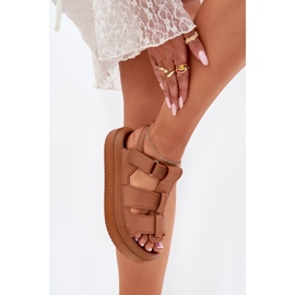 Inna Sandalias para mujeres en la plataforma Camel marrón 6