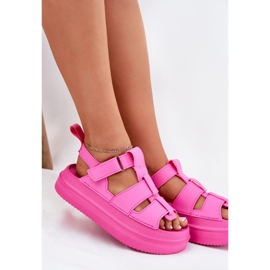 Inna Sandalias femeninas en la plataforma Fuchsia rosado 8