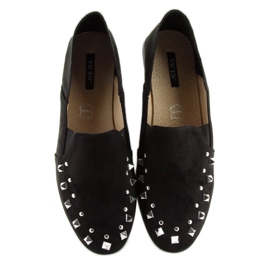 Mocasín negro lordsy con tachuelas 1415 Black 2