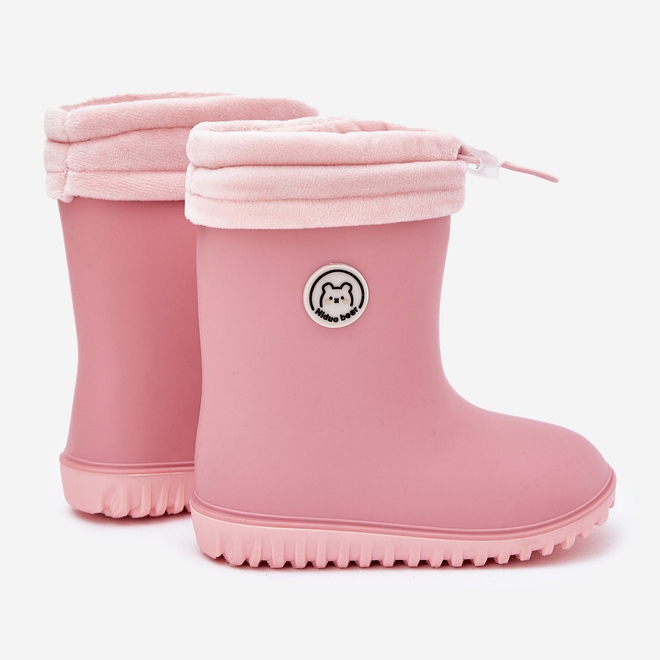 Inna Galoshes de niños con un calentador rosa rosado 2
