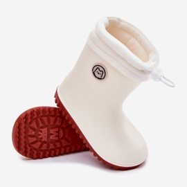 Inna Galoshes de niños con calentador de cuentas ligeras beige 3