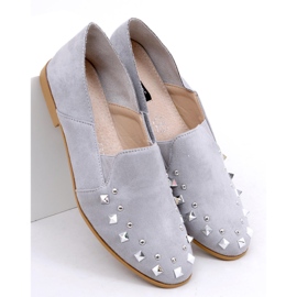 Mocasines lordsy gris con tachuelas 1415 Grey 1