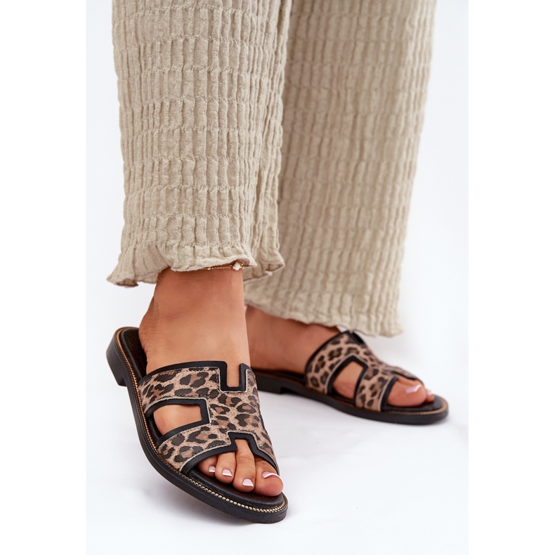 Flip de leopardo de cuero Flip Zazoo 40383 Negro 2