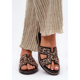 Flip de leopardo de cuero Flip Zazoo 40383 Negro 3