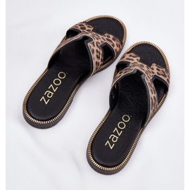 Flip de leopardo de cuero Flip Zazoo 40383 Negro 8