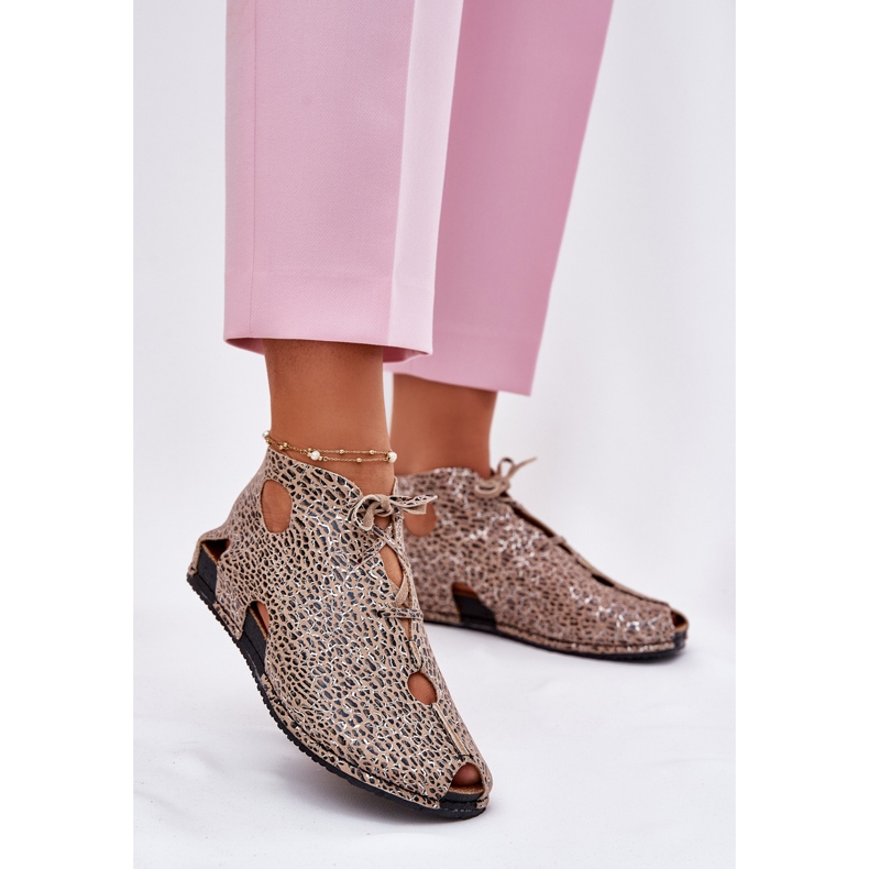 Botas de cuero estampadas maciejka 03426-49 estampado de leopardo beige 2 Botas de cuero estampadas maciejka 03426-49 estampado de leopardo beige 2