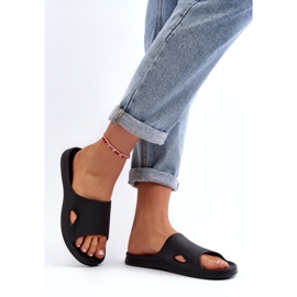 News Chanclas clásicas de piscina negra para mujeres negro 2