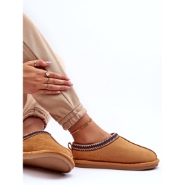 Zapatillas de ante mujeres con pieles beige-cámara 3