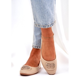 Seastar Bailarinas femeninas en una suela plana con un adorno para 58p beige 2