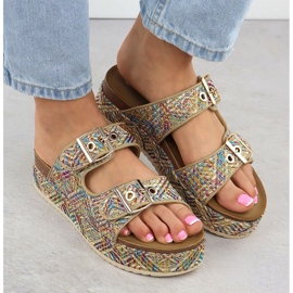 Zapatillas sobre una suela gruesa con abrazaderas T.Sokolski L25-322 multicolor 6