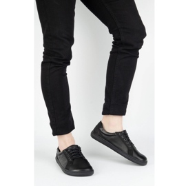 Olivier Zapatos para hombres descalzo cuero minimalista 909J negro 3