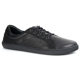 Olivier Zapatos para hombres descalzo cuero minimalista 909J negro 5