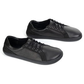 Olivier Zapatos para hombres descalzo cuero minimalista 909J negro 7