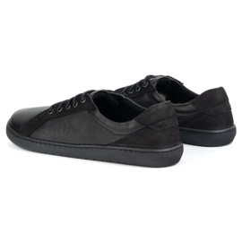 Olivier Zapatos para hombres descalzo cuero minimalista 909J negro 10