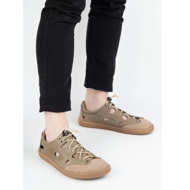 Zapatos de cuero descalzo para hombres Olivier 320kz con ventilación marrón 11