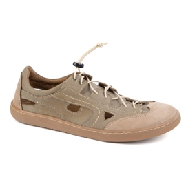 Zapatos de cuero descalzo para hombres Olivier 320kz con ventilación marrón 5