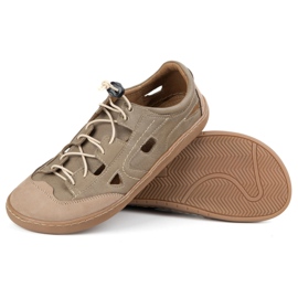 Zapatos de cuero descalzo para hombres Olivier 320kz con ventilación marrón 7