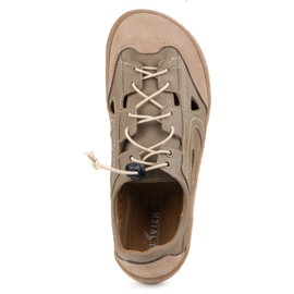 Zapatos de cuero descalzo para hombres Olivier 320kz con ventilación marrón 9