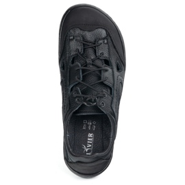 Zapatos de cuero descalzo para hombres Olivier 320kz con ventilación negra negro 5