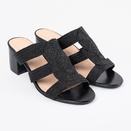 Shelvt Chanclas negras de cañón negro 2
