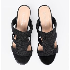 Shelvt Chanclas negras de cañón negro 3