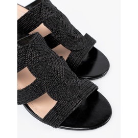 Shelvt Chanclas negras de cañón negro 5