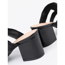 Shelvt Chanclas negras de cañón negro 1