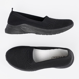 Shelvt Zapatillas deportivas negras sin cordones. negro 5