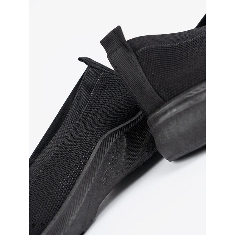 Shelvt Zapatillas deportivas negras sin cordones. negro 1