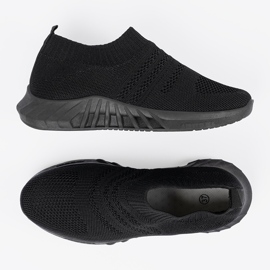 Shelvt Zapatos deportivos negros corredizos de mujeres 3