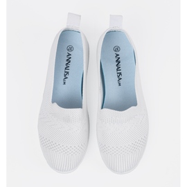 Shelvt Zapatillas de deslizamiento blancas con una parte superior flexible blanco 2