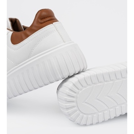 Shelvt Zapatillas de deporte de mujeres blancas insertos marrones blanco 1 Shelvt Zapatillas de deporte de mujeres blancas insertos marrones blanco 1