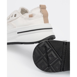 Shelvt Zapatillas de deporte de mujeres blancas en la plataforma blanco 2