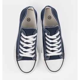 Shelvt Zapatillas de zapatillas azul marino de mujeres en la plataforma 1