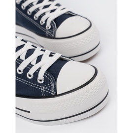 Shelvt Zapatillas de zapatillas azul marino de mujeres en la plataforma 4