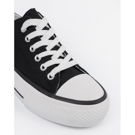 Shelvt Zapatillas negras con la inscripción amor a las mujeres negro 1